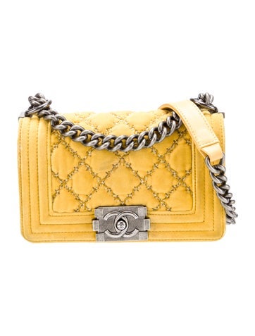 Chanel Shoulder Bags Small Velvet Boy Bag