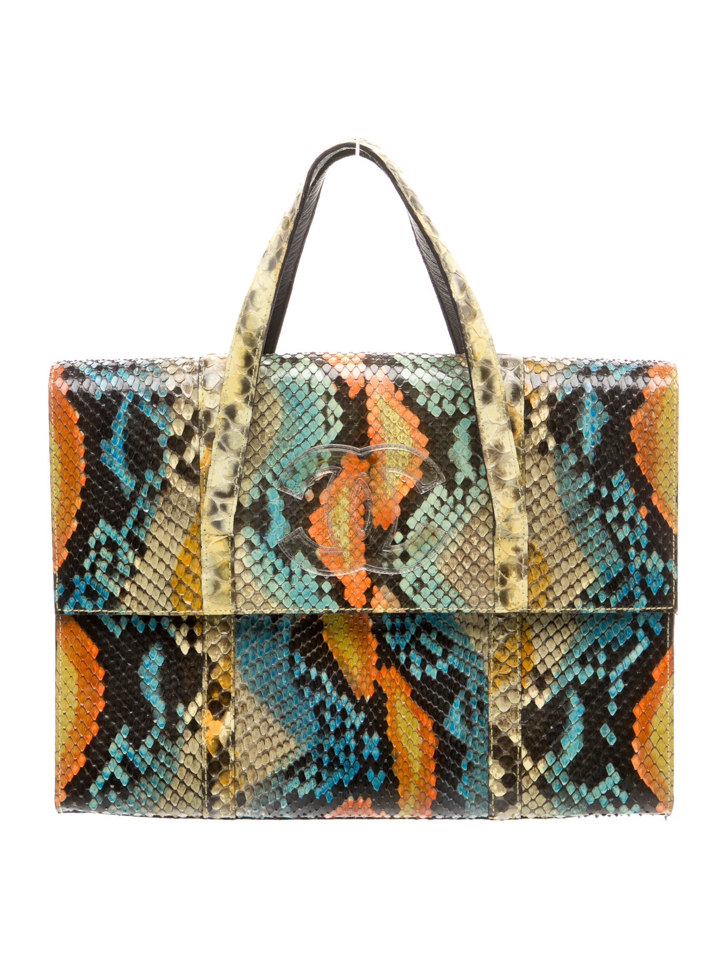 Chanel Small Snakeskin CC Handle Bah