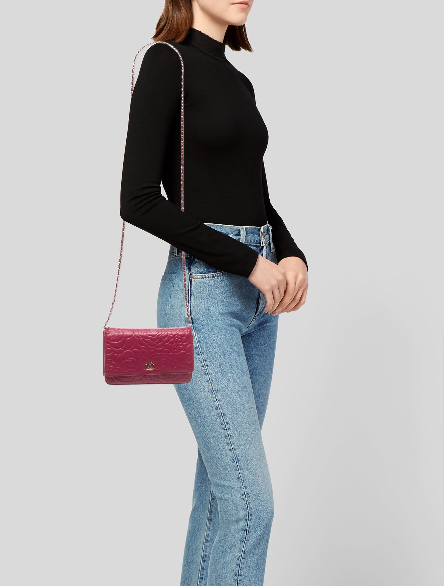 Chanel Camellia Wallet On Chain