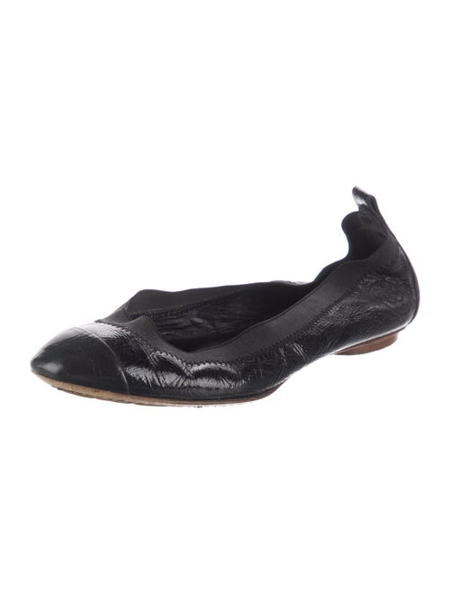 Chanel Interlocking CC Logo Patent Leather Ballet Flats