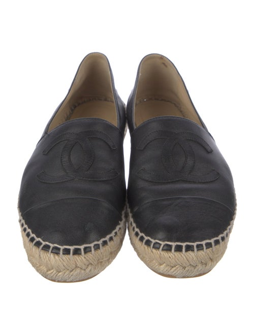 Chanel Interlocking CC Logo Lambskin Espadrilles