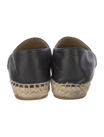 Chanel Interlocking CC Logo Lambskin Espadrilles