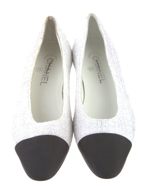 Chanel Interlocking CC Logo Tweed Ballet Flats