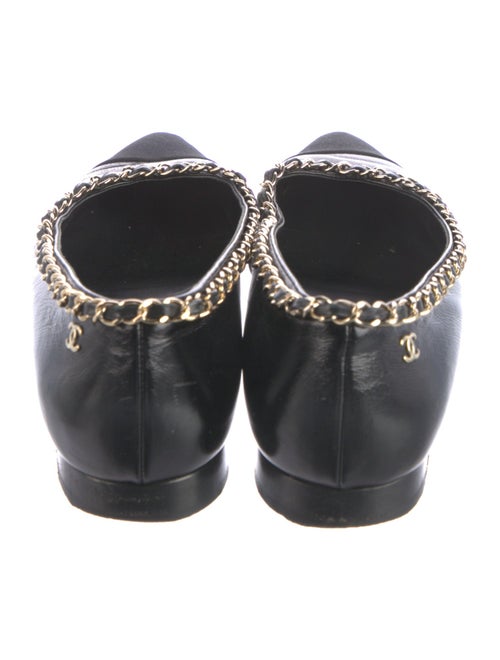 Chanel Interlocking CC Logo Leather Ballet Flats