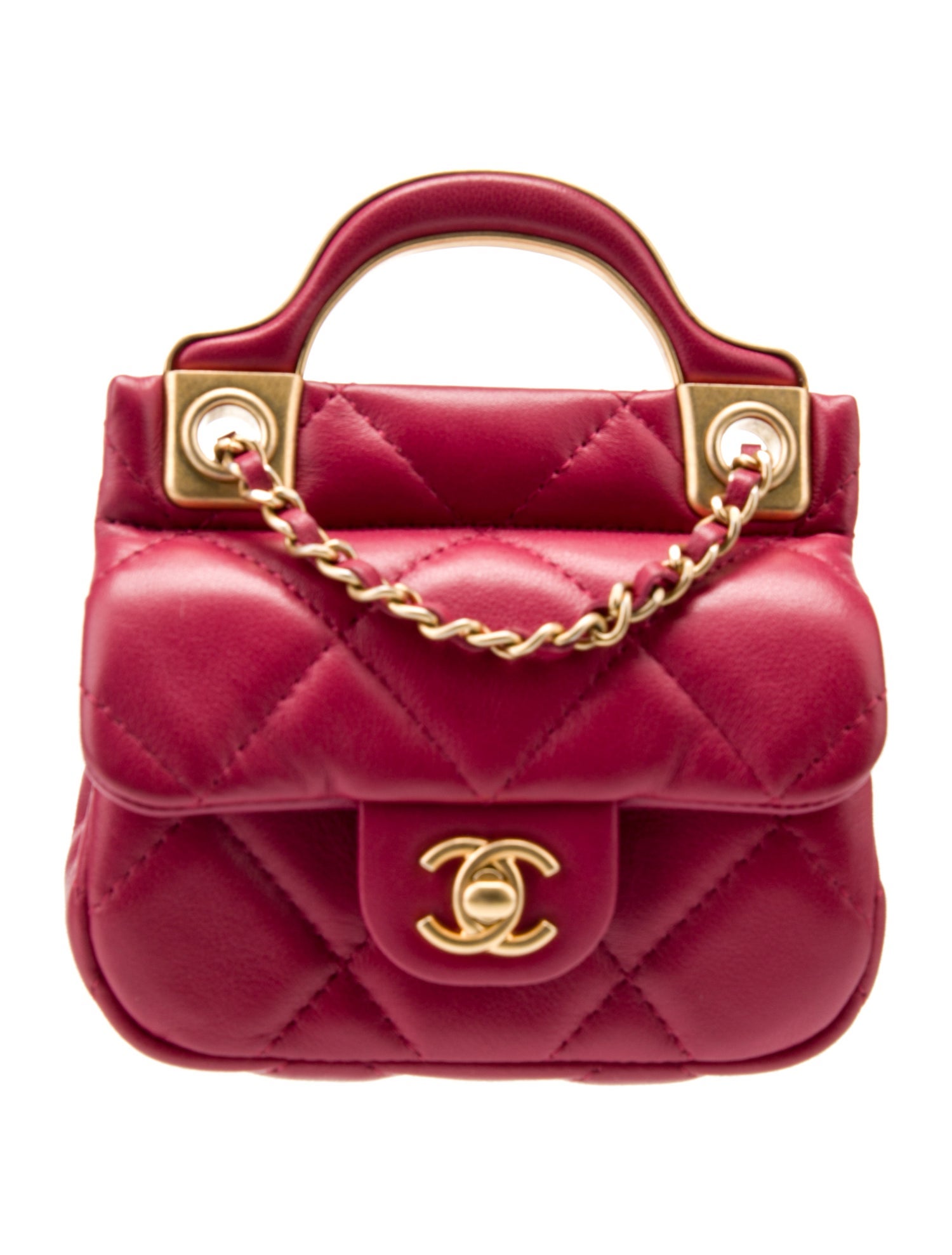 Chanel Lady Handle Card Holder w/ Chain