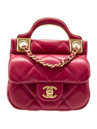 Chanel Lady Handle Card Holder w/ Chain