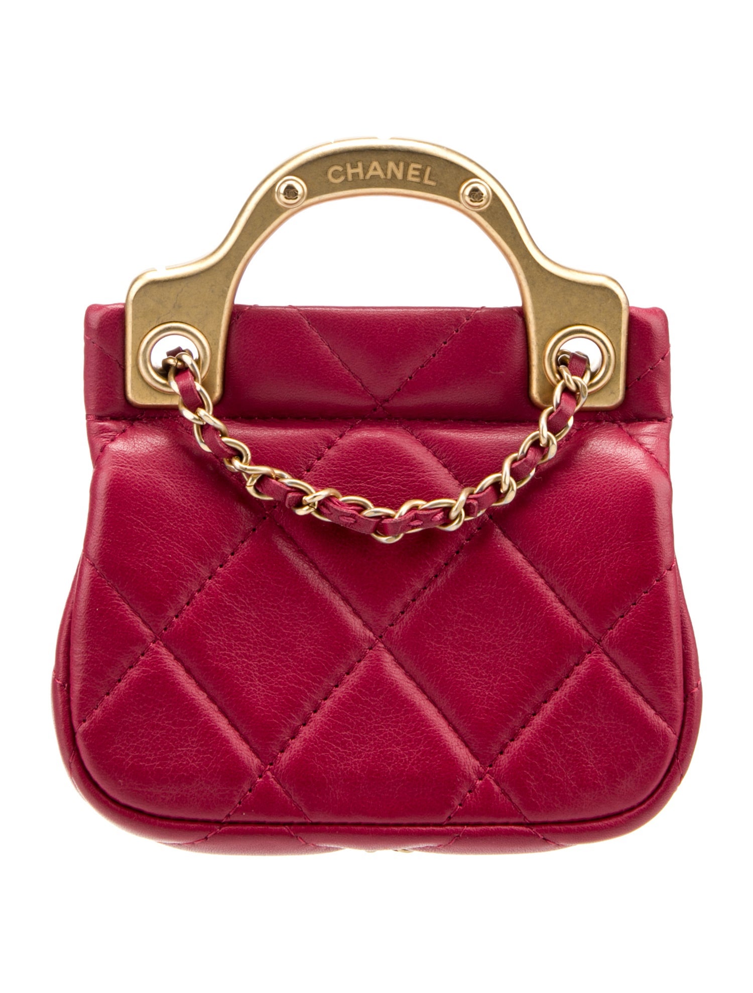 Chanel Lady Handle Card Holder w/ Chain