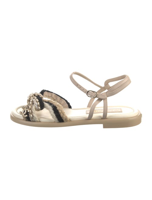 Chanel 2023 Interlocking CC Logo Slingback Sandals