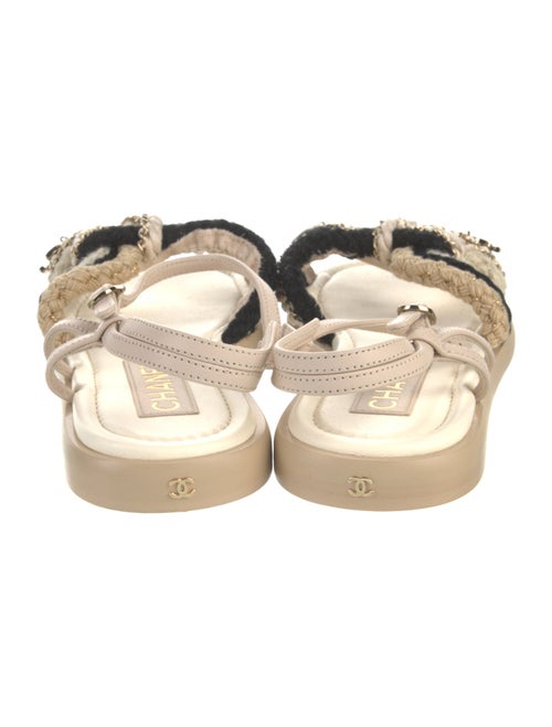 Chanel 2023 Interlocking CC Logo Slingback Sandals