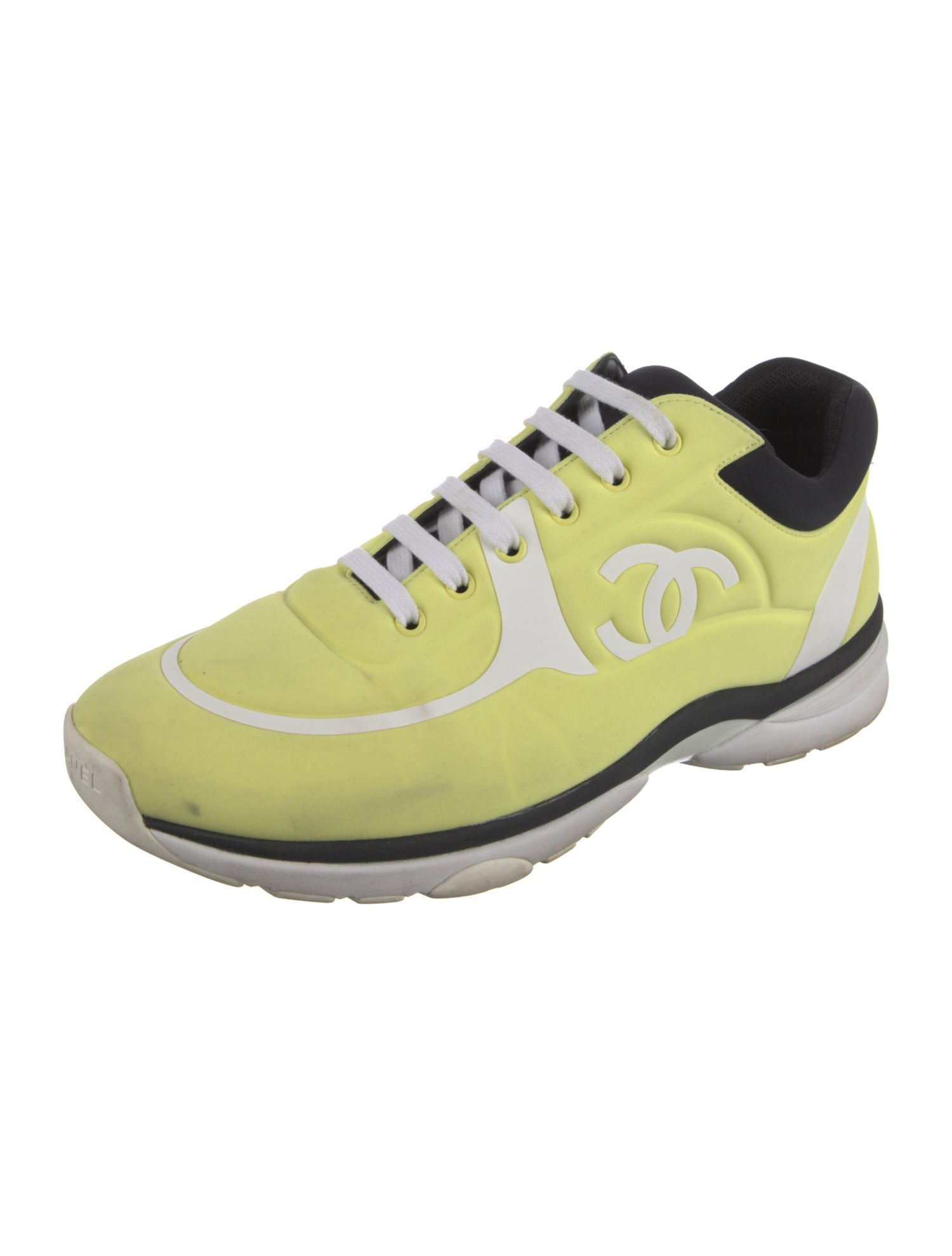Chanel Interlocking CC Logo Neoprene Sneakers