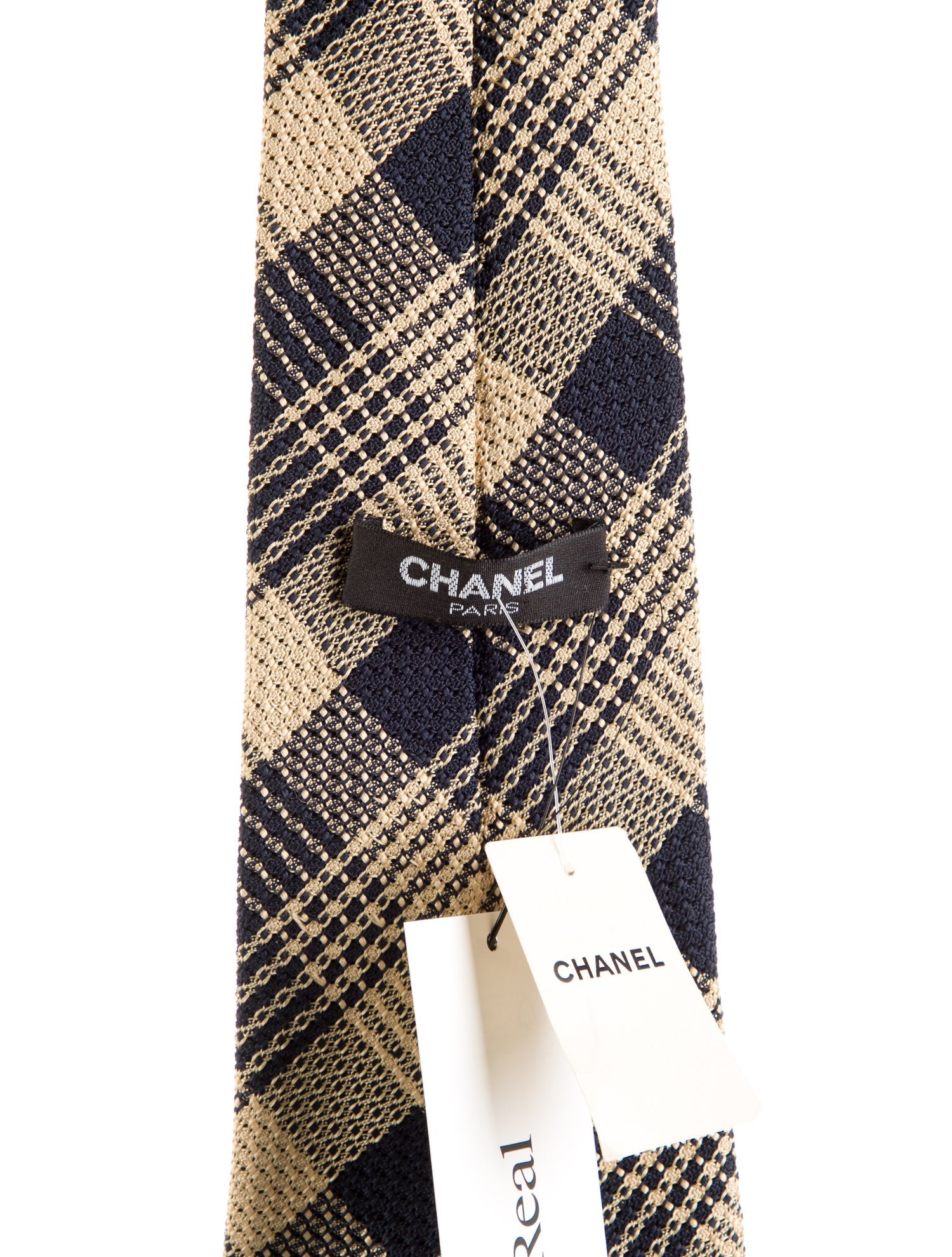 Chanel Plaid Tie w/Tags