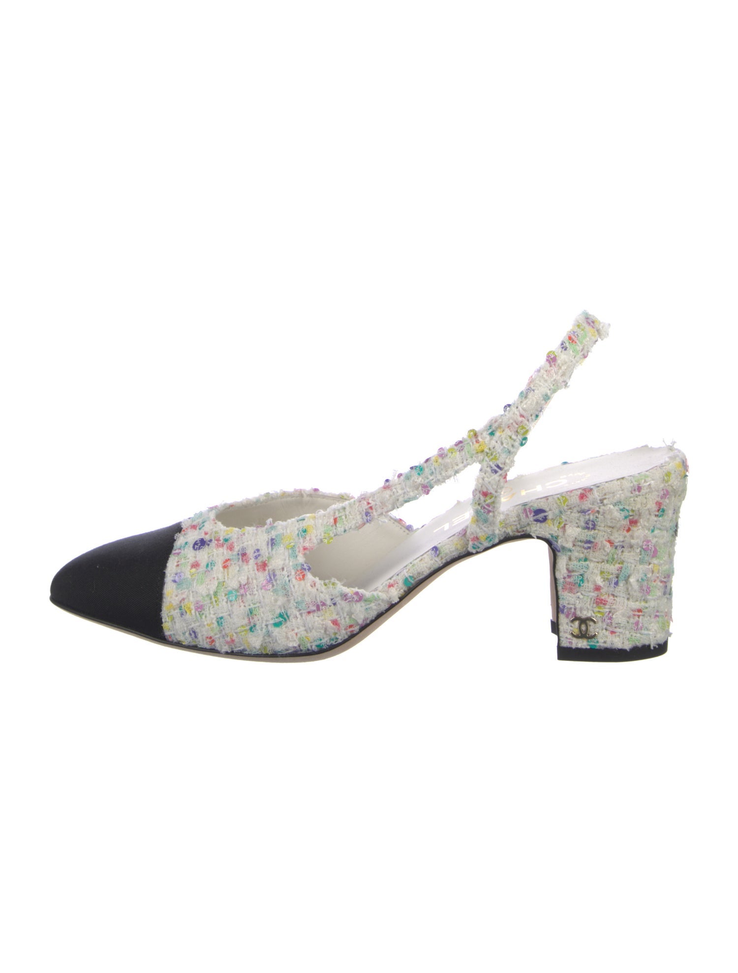 Chanel 2023 Interlocking CC Logo Slingback Pumps