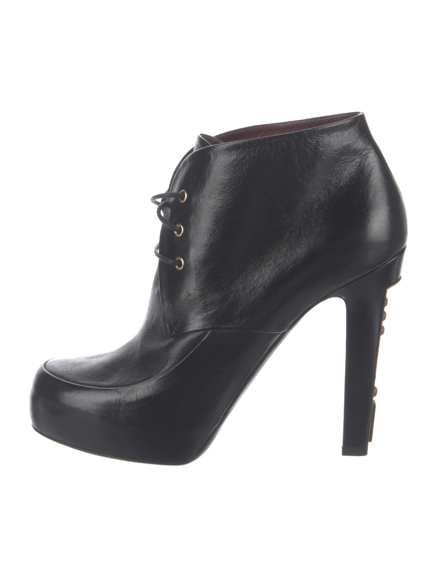 Chanel 2013 Leather Lace-Up Boots