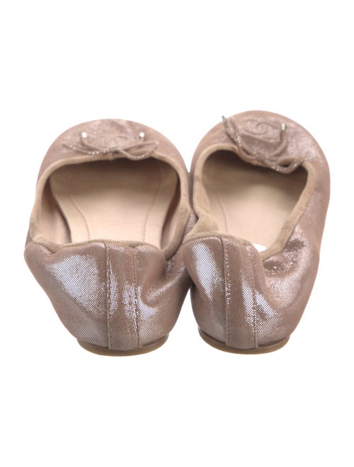 Chanel Interlocking CC Logo Suede Ballet Flats