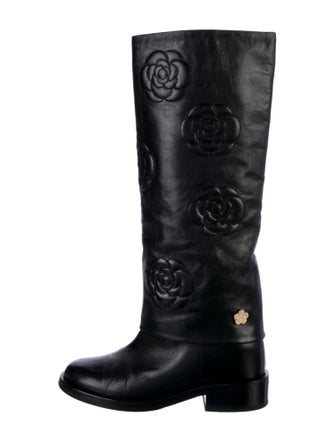 Chanel 2016 Interlocking CC Logo Riding Boots