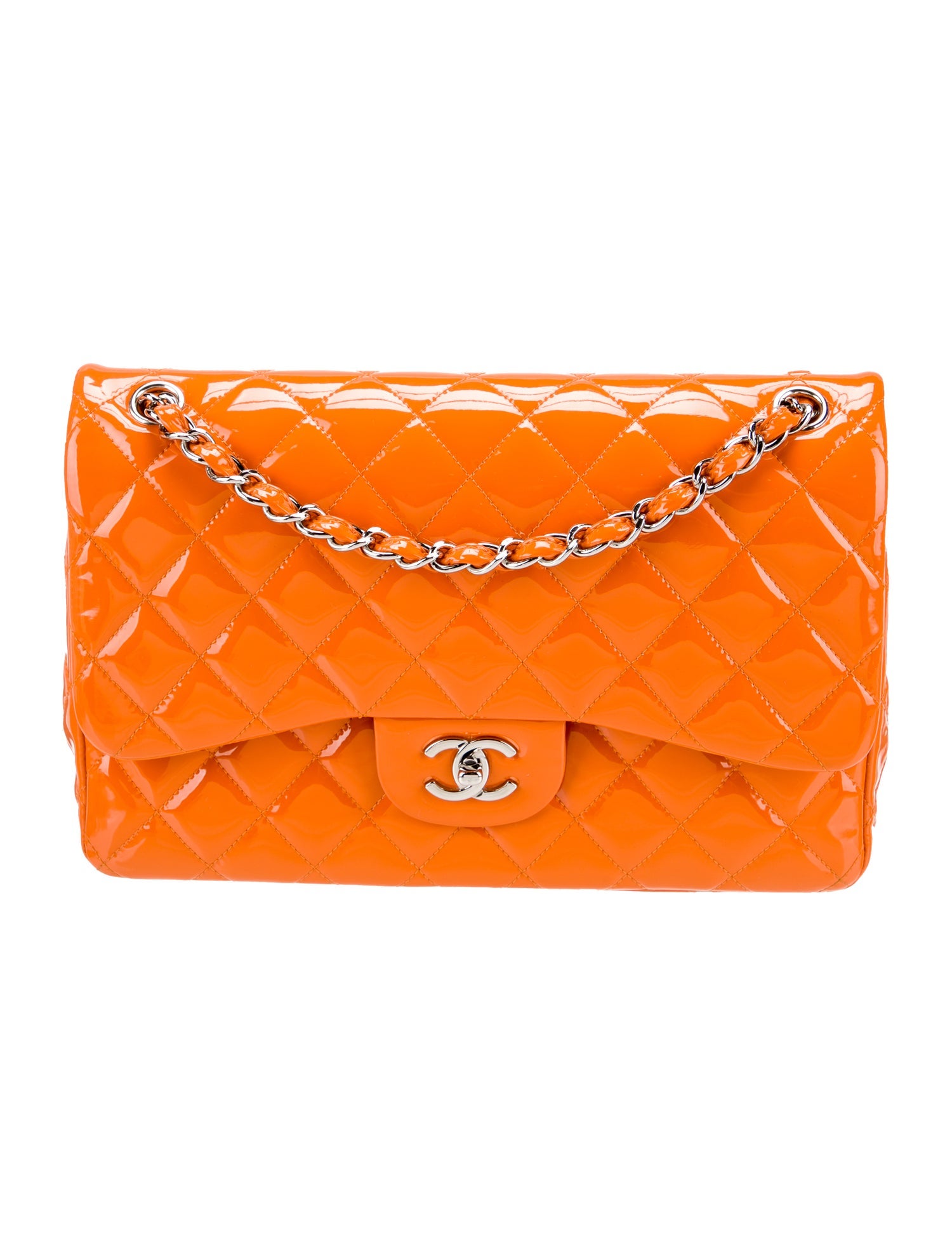 Chanel Classic Jumbo Patent Double Flap Bag