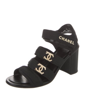 Chanel 2023 Interlocking CC Logo Sandals