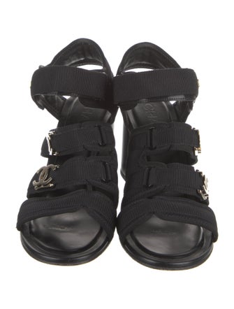 Chanel 2023 Interlocking CC Logo Sandals