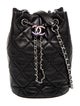 Chanel Quilted CC Drawstring Bucket Bag