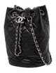 Chanel Quilted CC Drawstring Bucket Bag