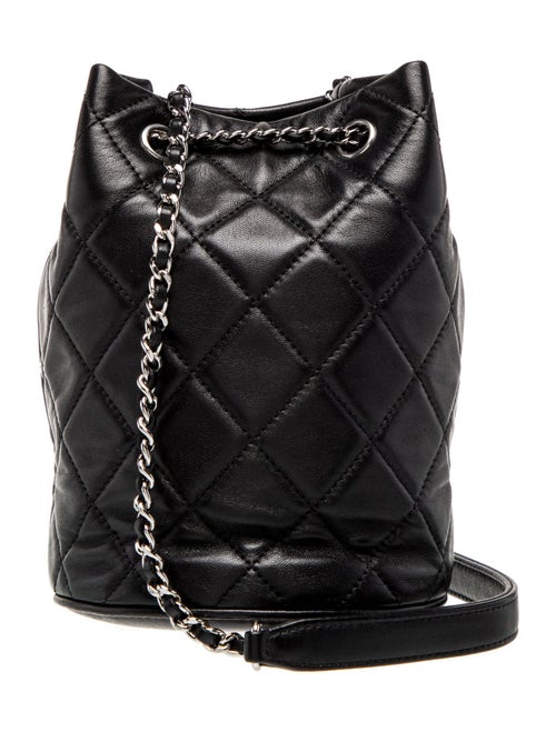 Chanel Quilted CC Drawstring Bucket Bag