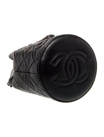 Chanel Quilted CC Drawstring Bucket Bag