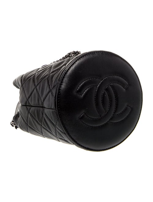 Chanel Quilted CC Drawstring Bucket Bag