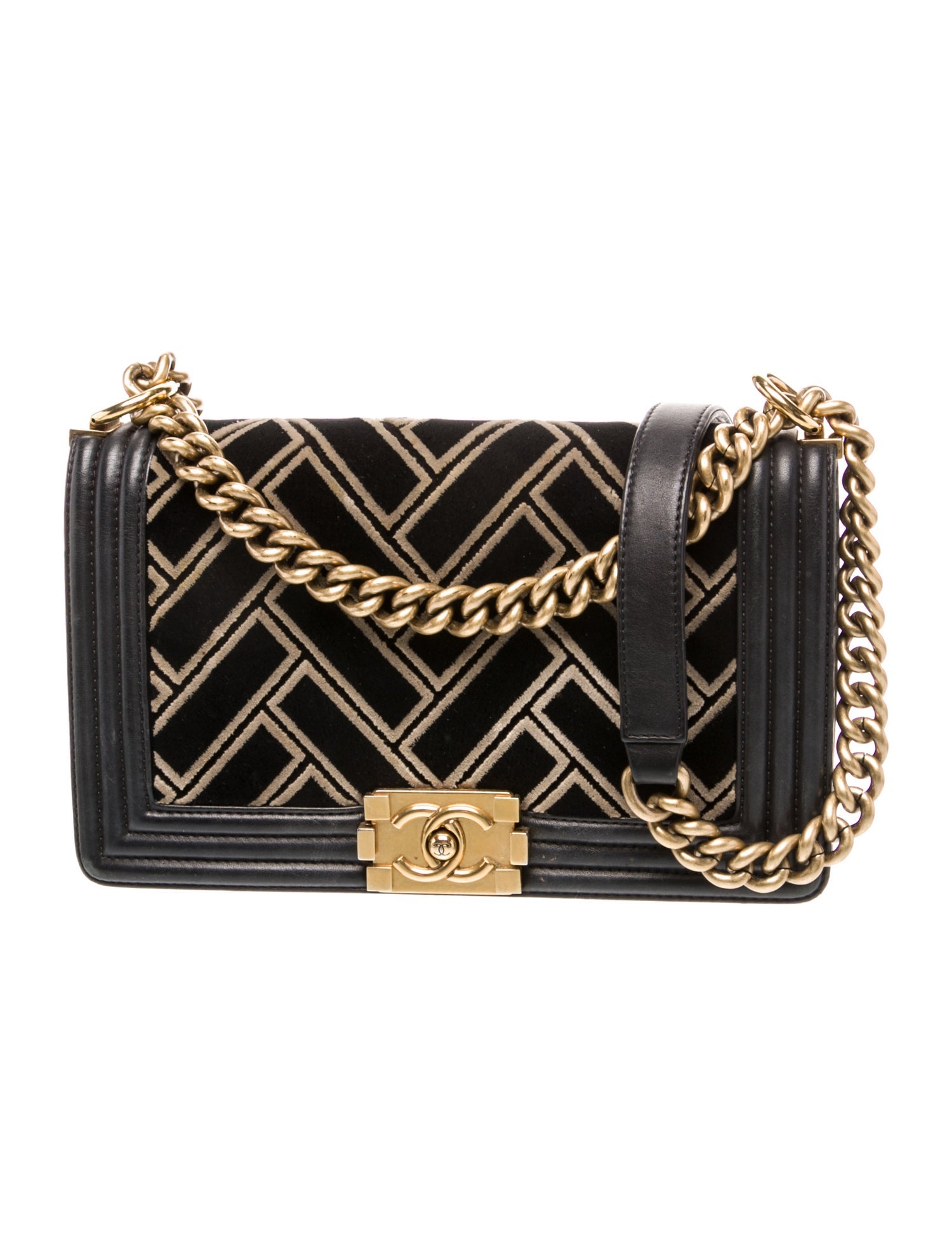 Chanel Medium Velvet Quilted Boy Bag