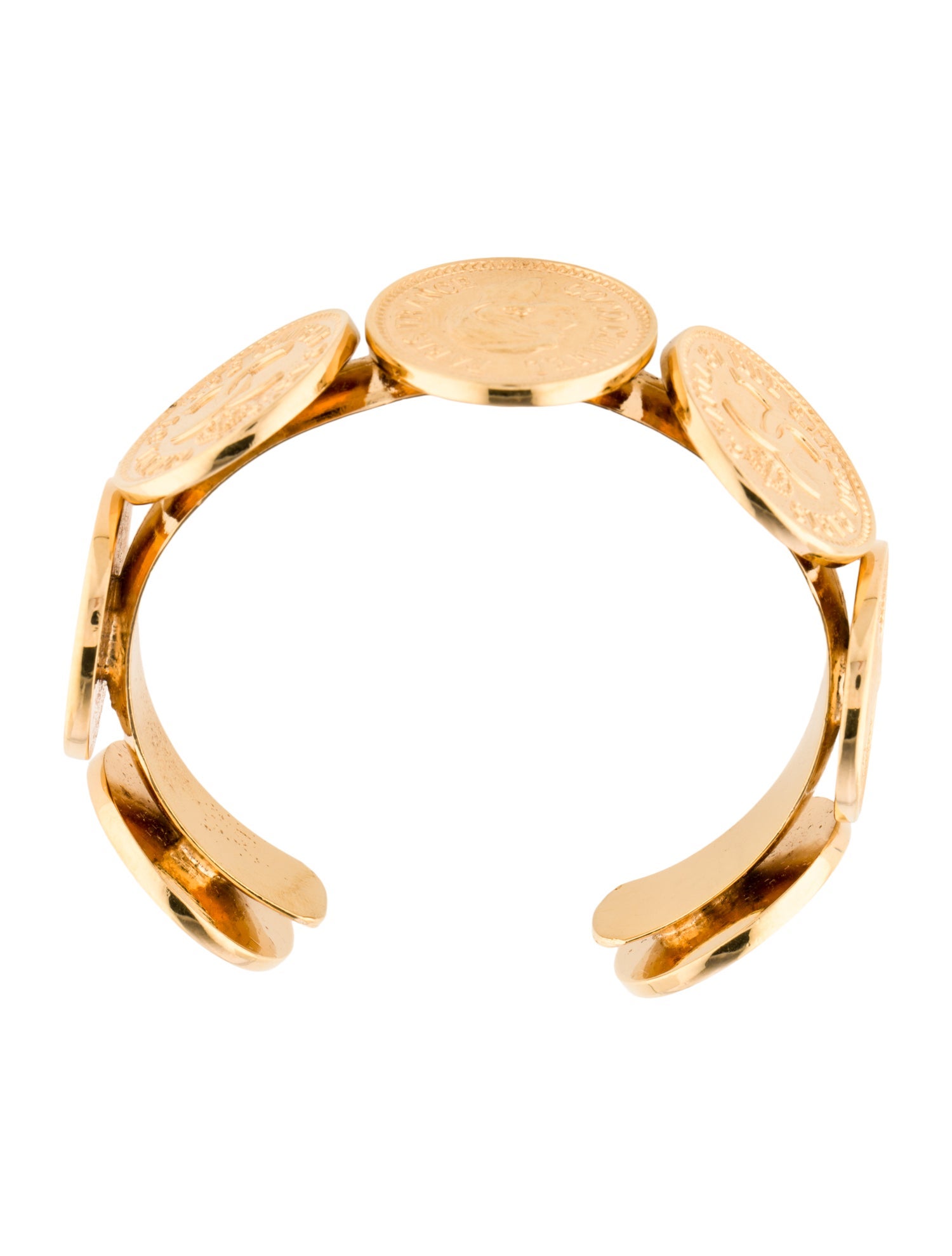 Chanel Vintage CC Coin Cuff Bracelet