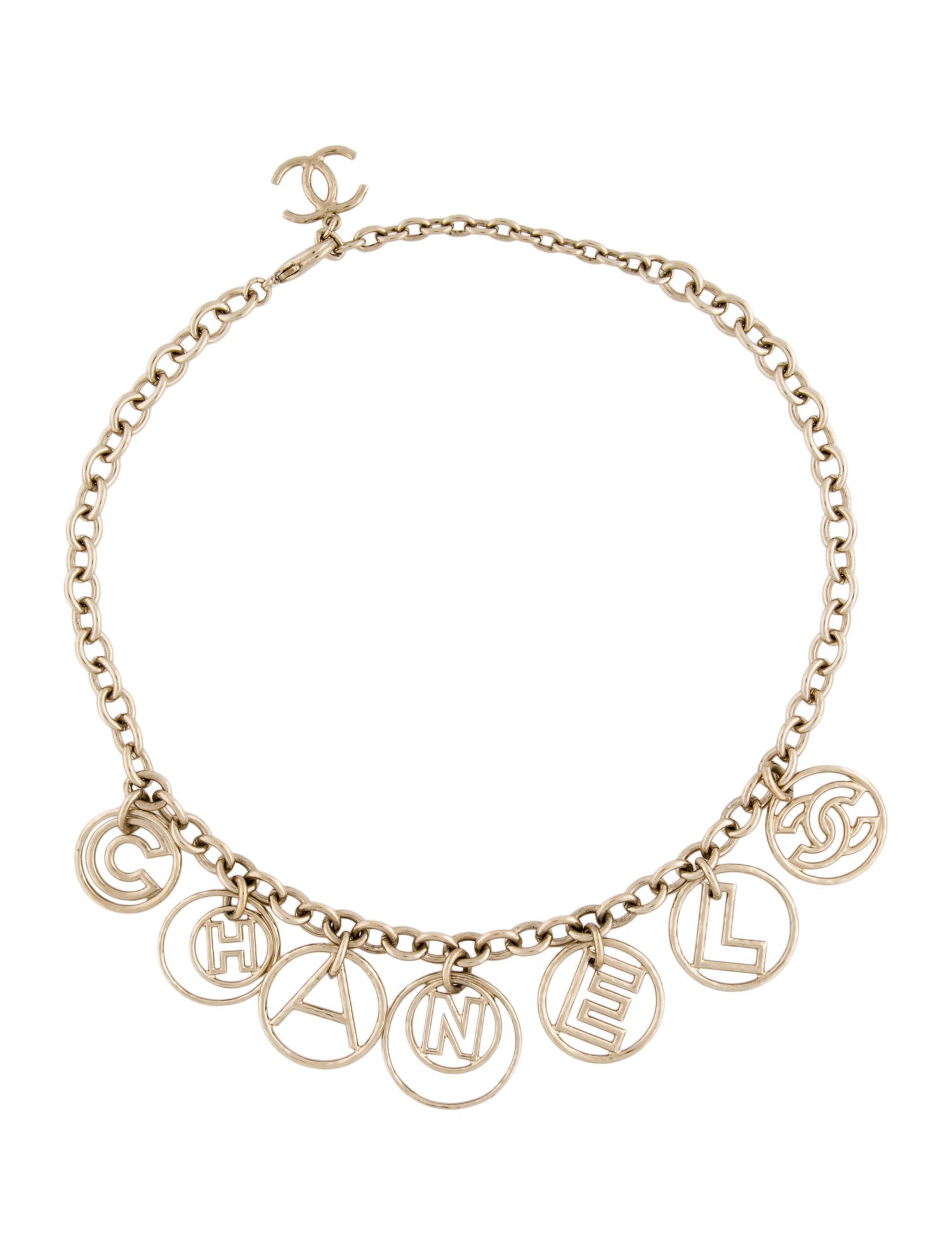 Chanel 'CHANEL' Logo Collar Necklace