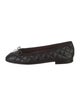 Chanel Interlocking CC Logo Leather Ballet Flats