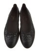 Chanel Interlocking CC Logo Leather Ballet Flats
