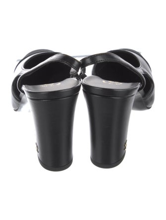 Chanel Interlocking CC Logo Lambskin Slingback Pumps