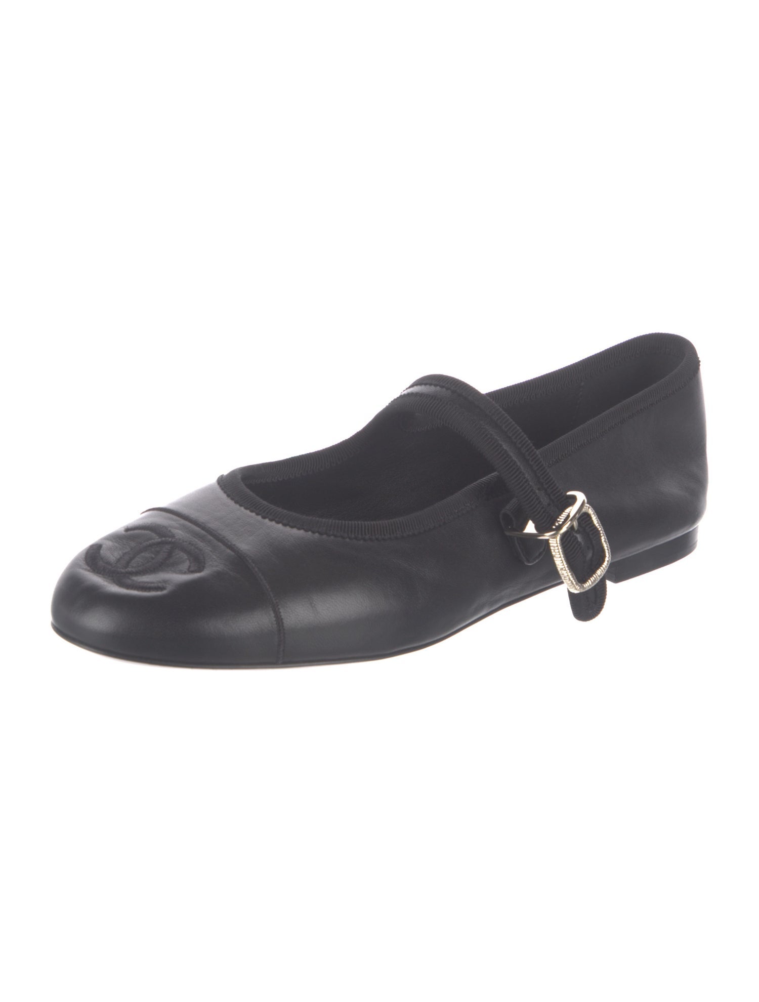 Chanel 2025 Interlocking CC Logo Mary Jane Flats