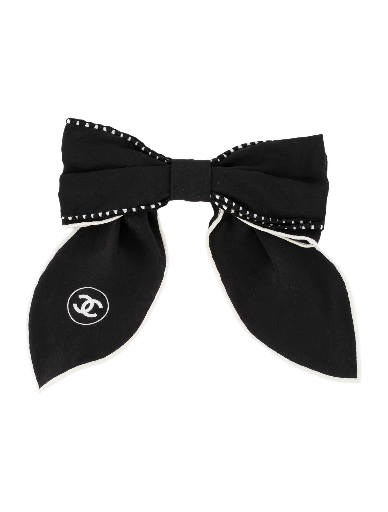 Chanel Silk Bow Hair Clip