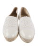 Chanel Interlocking CC Logo Tweed Espadrilles
