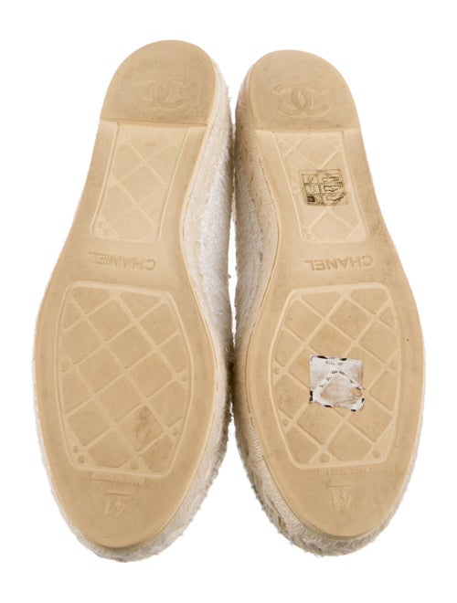Chanel Interlocking CC Logo Tweed Espadrilles