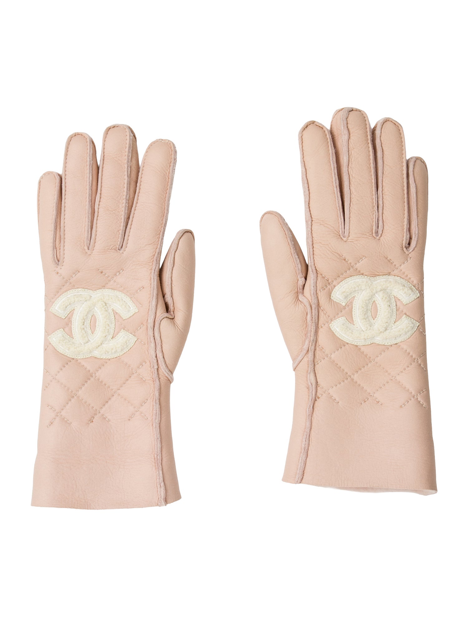 Chanel Vintage CC Leather Gloves