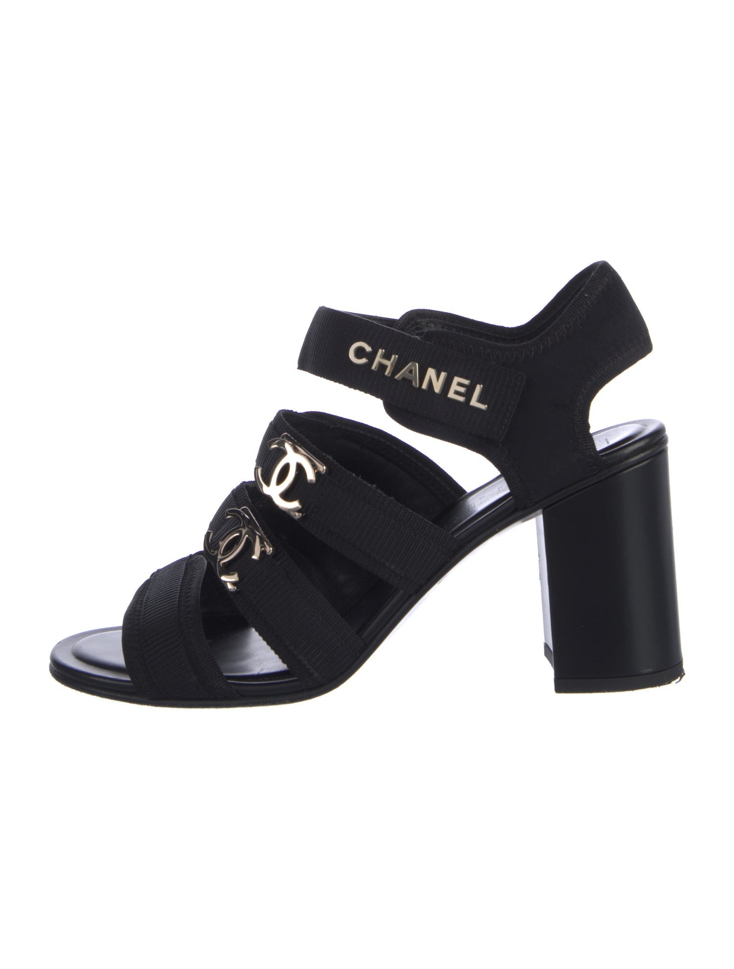 Chanel 2023 Interlocking CC Logo Slingback Sandals