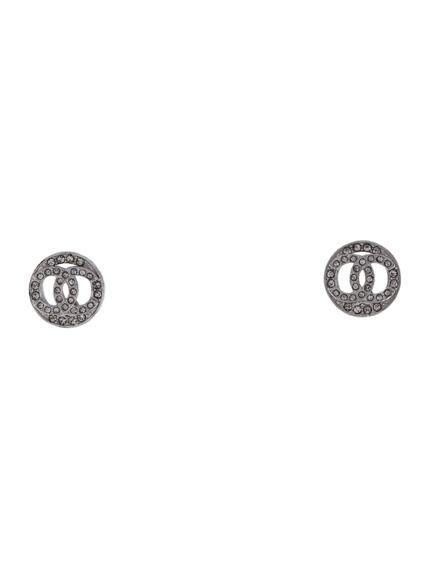 Chanel 2025 Strass CC Stud Earrings