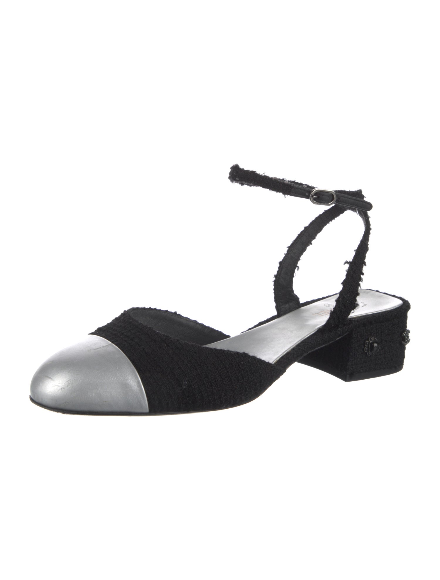 Chanel 2017 Interlocking CC Logo Slingback Flats