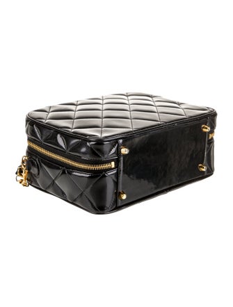 Chanel Patent Quilted Vanity Case