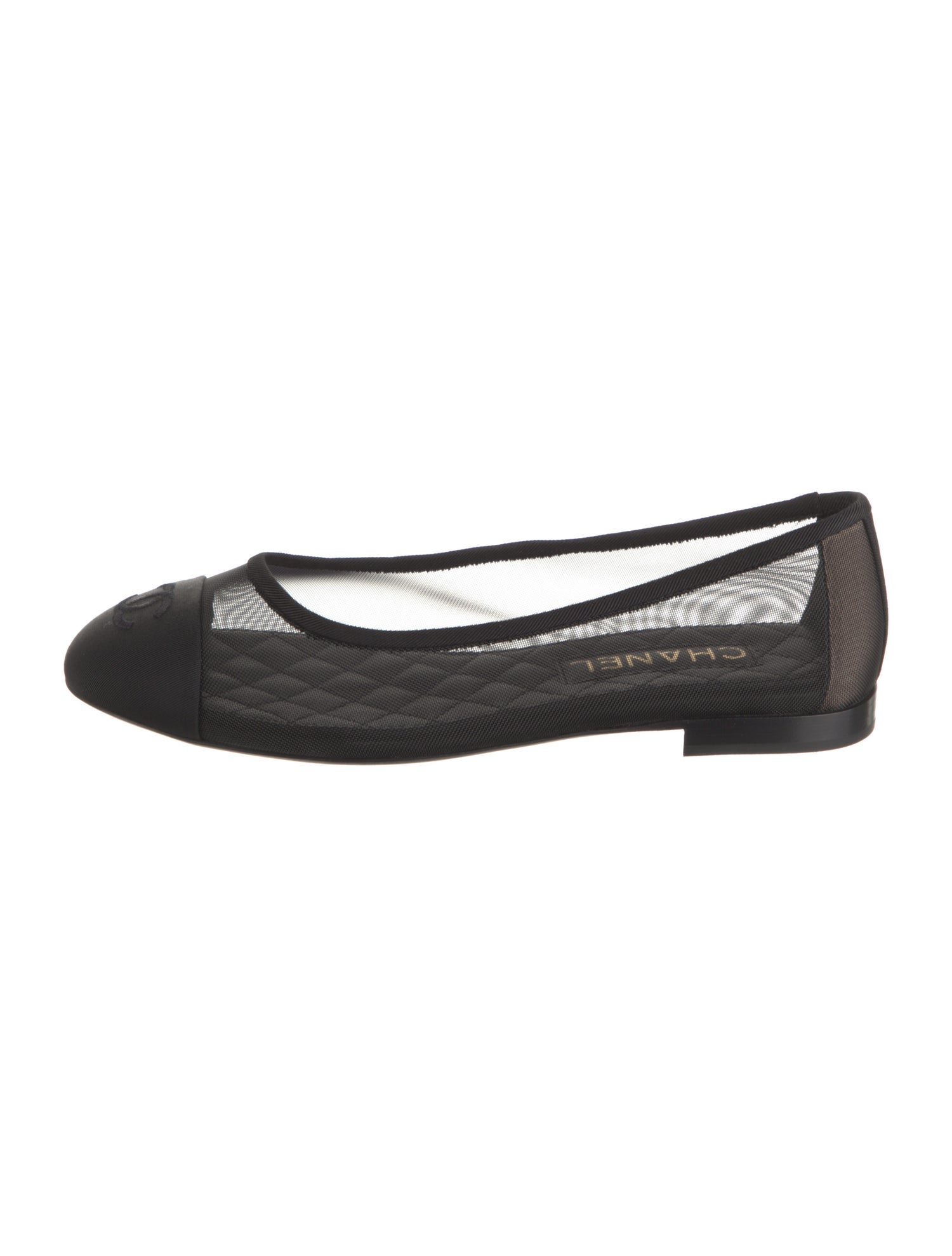 Chanel Interlocking CC Logo Mesh Ballet Flats