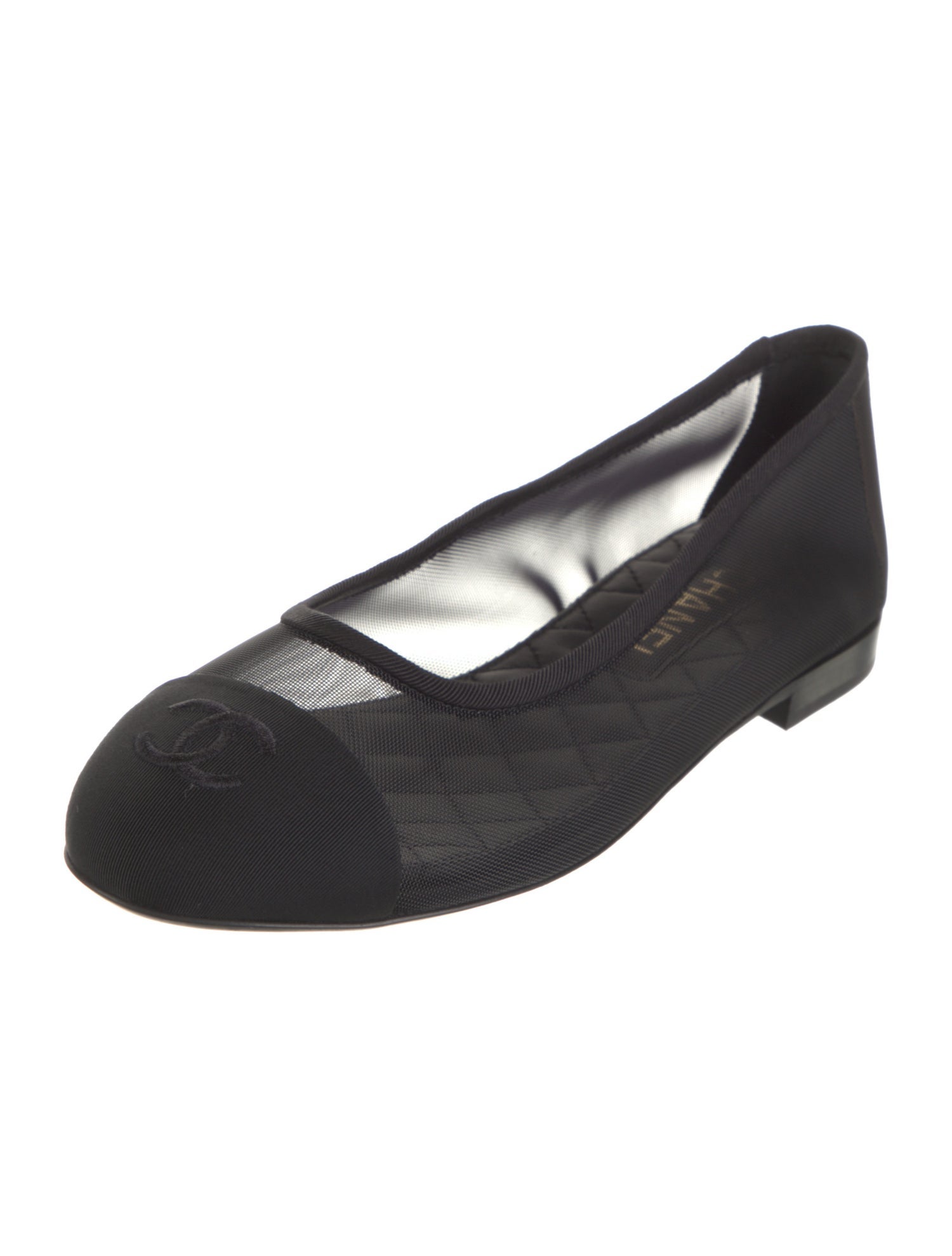 Chanel Interlocking CC Logo Mesh Ballet Flats