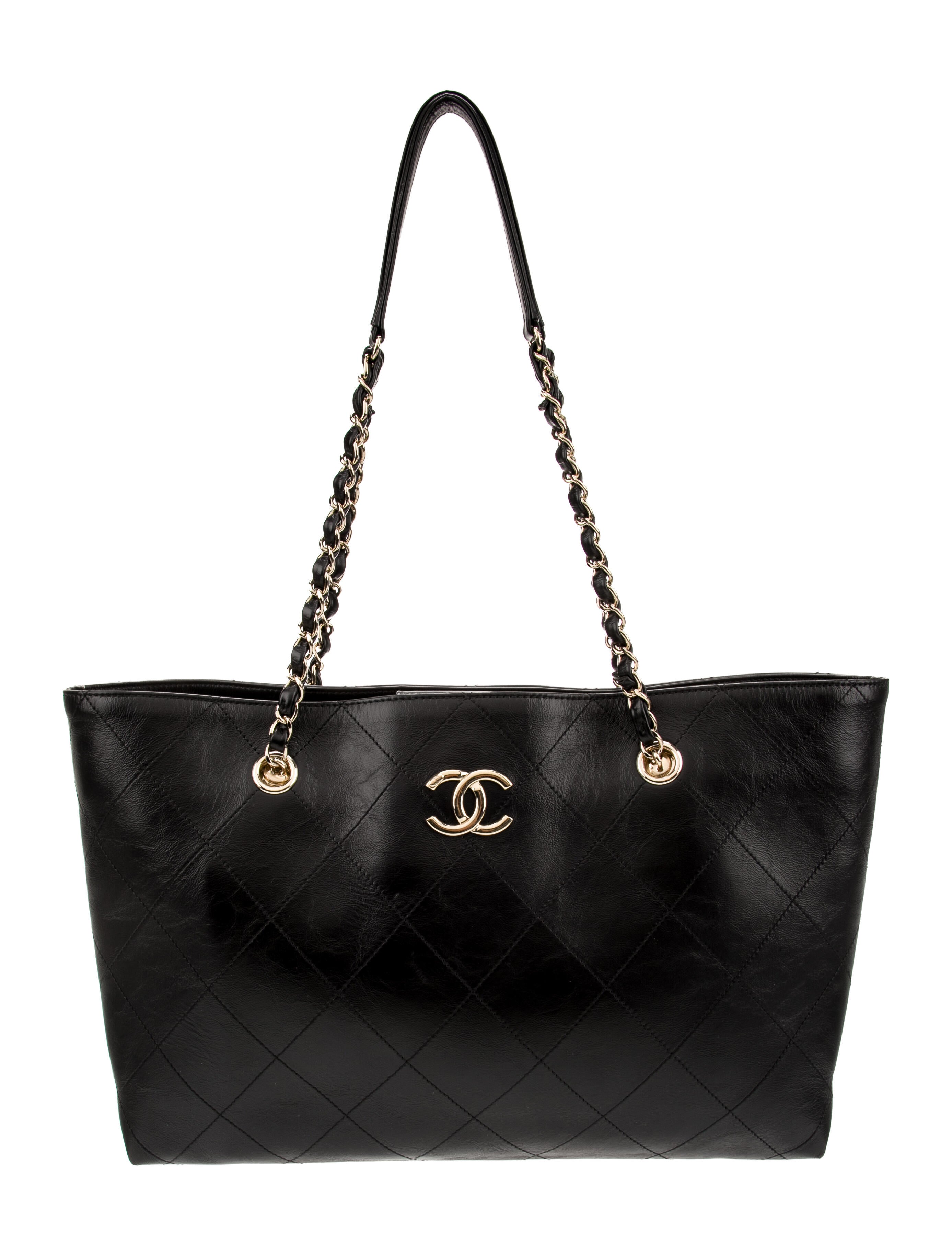 Chanel Quilted CC Shopping Tote