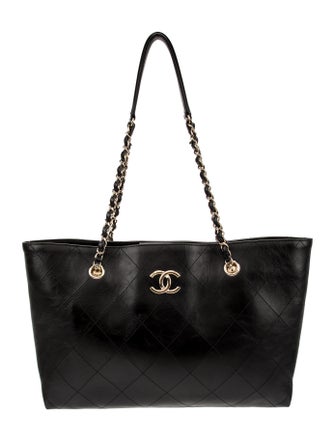 Chanel Quilted CC Shopping Tote