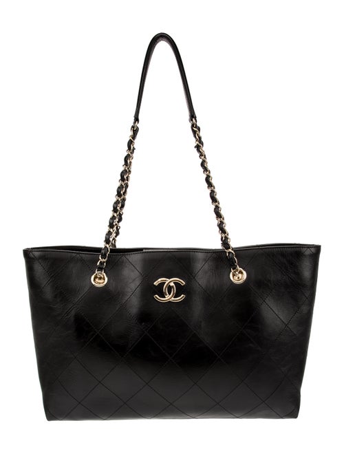 Chanel Quilted CC Shopping Tote