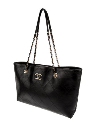 Chanel Quilted CC Shopping Tote