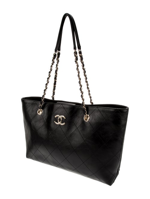 Chanel Quilted CC Shopping Tote