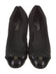 Chanel Interlocking CC Logo Leather Ballet Flats